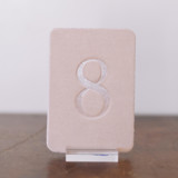 Double Sided Table Number - Small Rectangle - Blush Table Numbers