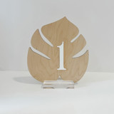 Wood Palm Table Number Table Numbers