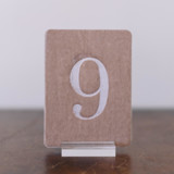 Double Sided Table Number - Small Rectangle - Mushroom Table Numbers