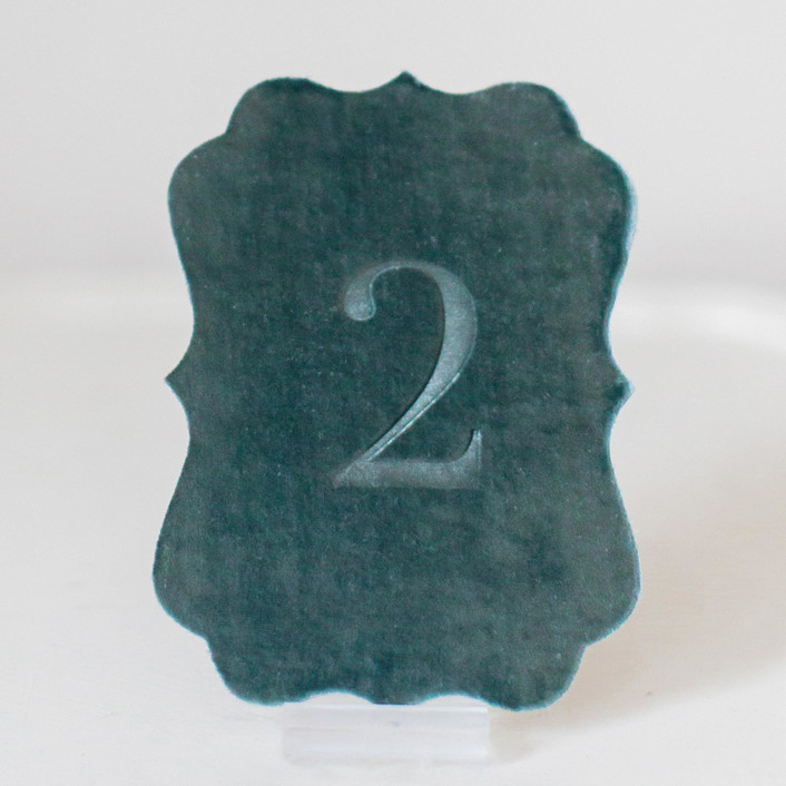 Scrolled Numbers Scroll Table Number - Tourmaline Table Numbers by Velvet Raptor | Minted