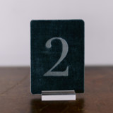 Double Sided Table Number - Small Rectangle - Tourmaline Table Numbers