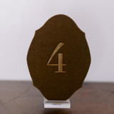 Double Sided Table Number - Oval - Gold Table Numbers