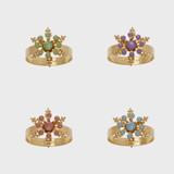 Classic snowflake skinny napkin rings, pastel, set of four Napkin Rings