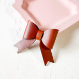Custom Leather Bow Place Setting, Set of 2 Place and Escort Cards