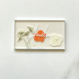 Custom Floral Orange Place Cards Place and Escort Cards