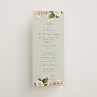 Floral Tribute Foil-Pressed Wedding Programs
