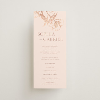 mon amour Foil-Pressed Wedding Programs