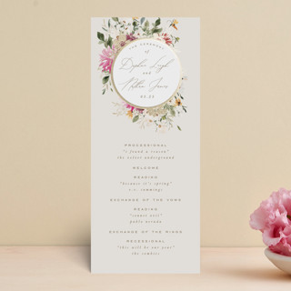 Garden Bloom Foil-Pressed Wedding Programs