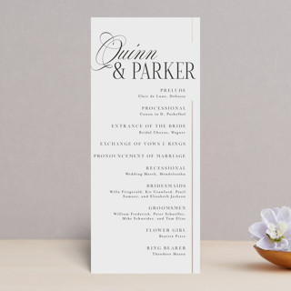 Alignment Foil-Pressed Wedding Programs