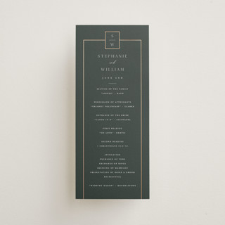 Elegant Station Foil-Pressed Wedding Programs