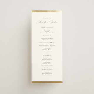 Surround Foil-Pressed Wedding Programs