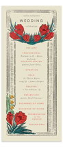 Deco Spring Florals Foil-Pressed Wedding Programs