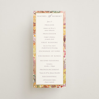 Autumn flowers Foil-Pressed Wedding Programs
