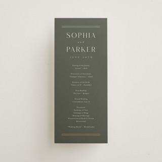 Perfect Pair Foil-Pressed Wedding Programs