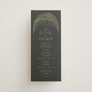 Fringe Foil-Pressed Wedding Programs