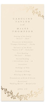 Leafy Garland Foil-Pressed Wedding Program Cards