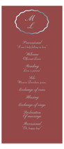 Scallop Frame Foil-Pressed Wedding Programs