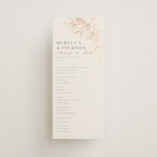 Lovely Foil-Pressed Wedding Programs
