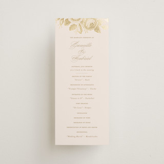 Idyllic Foil-Pressed Wedding Programs