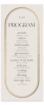 oval Foil-Pressed Wedding Programs