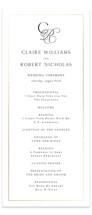 Monogram Script Foil-Pressed Wedding Programs