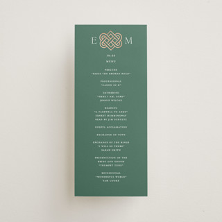 Celtic Love Knot Foil-Pressed Wedding Programs