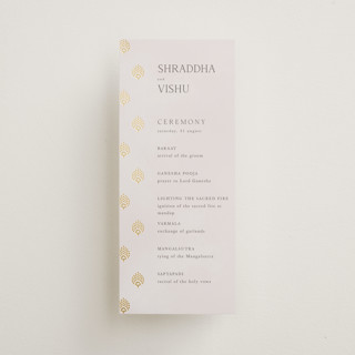 Shraddha Foil-Pressed Wedding Programs