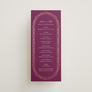 Zardozi Foil-Pressed Wedding Programs