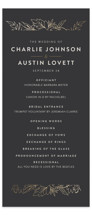 Delicate Botanicals Foil-Pressed Wedding Programs