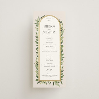 Bliss Foil-Pressed Wedding Programs
