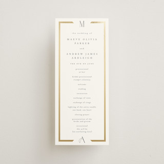 Chisel Foil-Pressed Wedding Programs