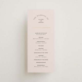 Deco Band Foil-Pressed Wedding Programs