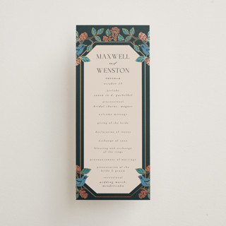 Wedding birds Foil-Pressed Wedding Programs