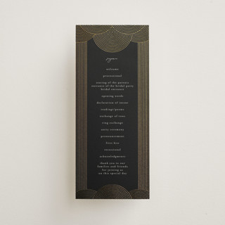 ionic Foil-Pressed Wedding Programs