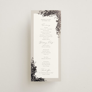 Bouquet Toss Foil-Pressed Wedding Programs