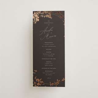 Bliss Foil-Pressed Wedding Programs