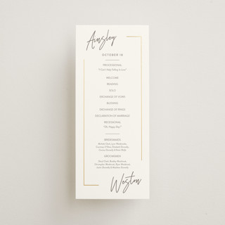 Balanced Foil-Pressed Wedding Programs