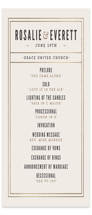 Classic Type Foil-Pressed Wedding Programs