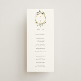 Country Garden Foil-Pressed Wedding Programs
