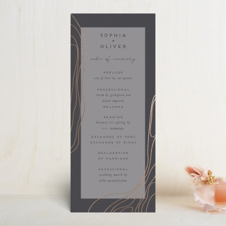 Precious Gems Foil-Pressed Wedding Programs