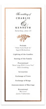 Floral Ampersand Foil-Pressed Wedding Programs