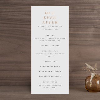 Our Ever After Foil-Pressed Wedding Programs