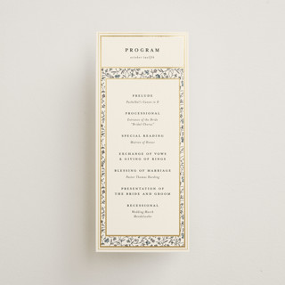 Hansen Foil-Pressed Wedding Programs