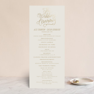 Happily Ever After Begins Foil-Pressed Wedding Programs
