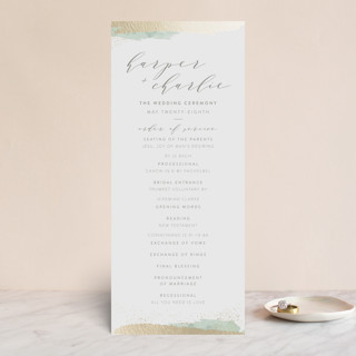Tide Foil-Pressed Wedding Programs