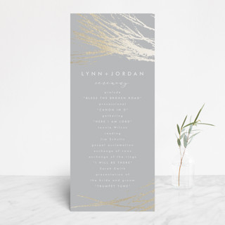 Frosted Branches Foil-Pressed Wedding Programs