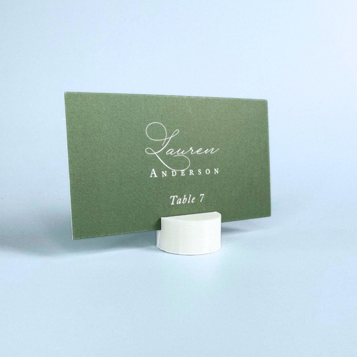 White Circle Place Card Holder, Set of 25 Place Card Holders by
