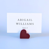 Cranberry Heart Place Card Holders, Set of 10 Place Card Holders