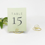 Gold Wire Spiral Table Number Card Holder, Set of 5 Place Card Holders
