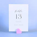 Pink Heart Table Number Holders, Set of 5 Place Card Holders